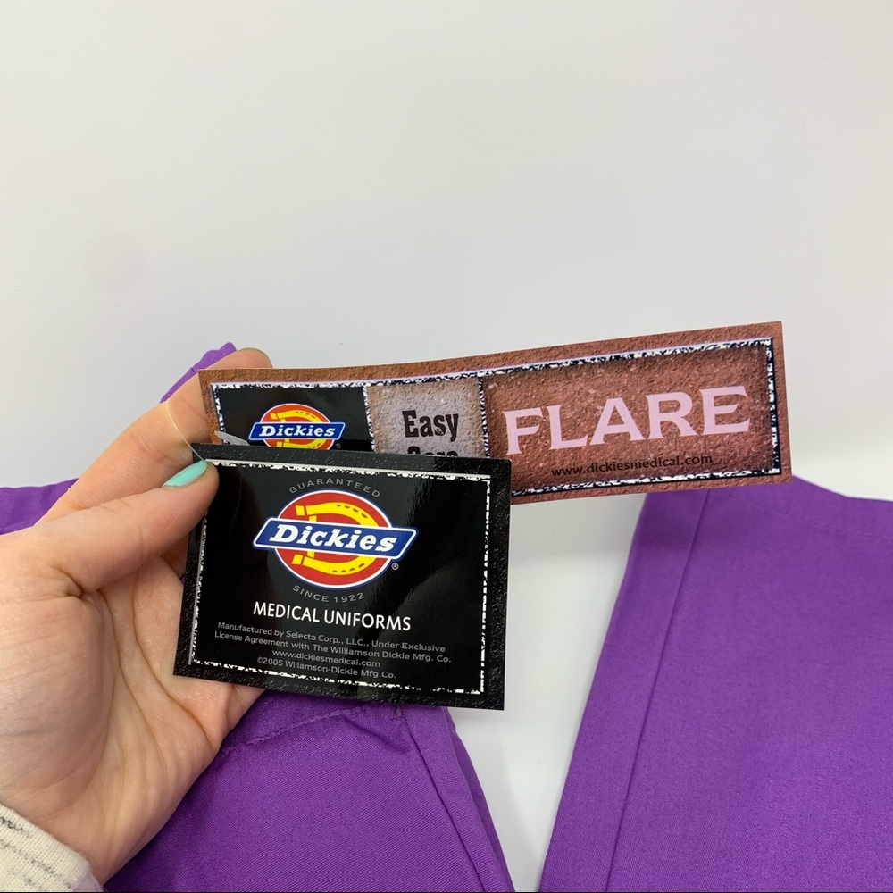 NWT Women’s Dickies Purple Flare Scrub Pants - Picture 2 of 4